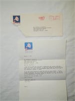 Atlanta Braves Baseball Hank Aaron Letter