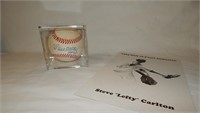 Steve Carlton Signed Baseball H.O.F.