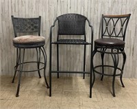 Three Assorted Bar Height Stools