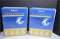 Statesman Stamp Collecting Albums With Some Stamps