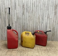 Three Assorted Gas Cans