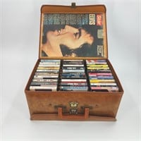 Vintage Cassette Case Full of Cassettes