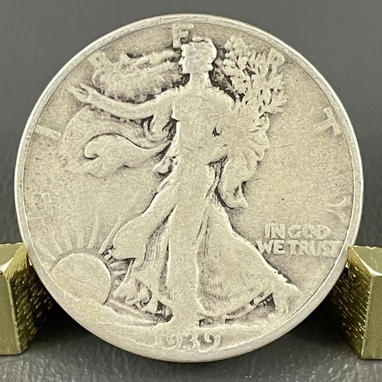 1939-S Walking Liberty Silver (90%) Half Dollar