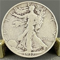 1937-S Walking Liberty Silver (90%) Half Dollar