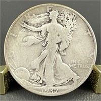 1937-D Walking Liberty Silver (90%) Half Dollar