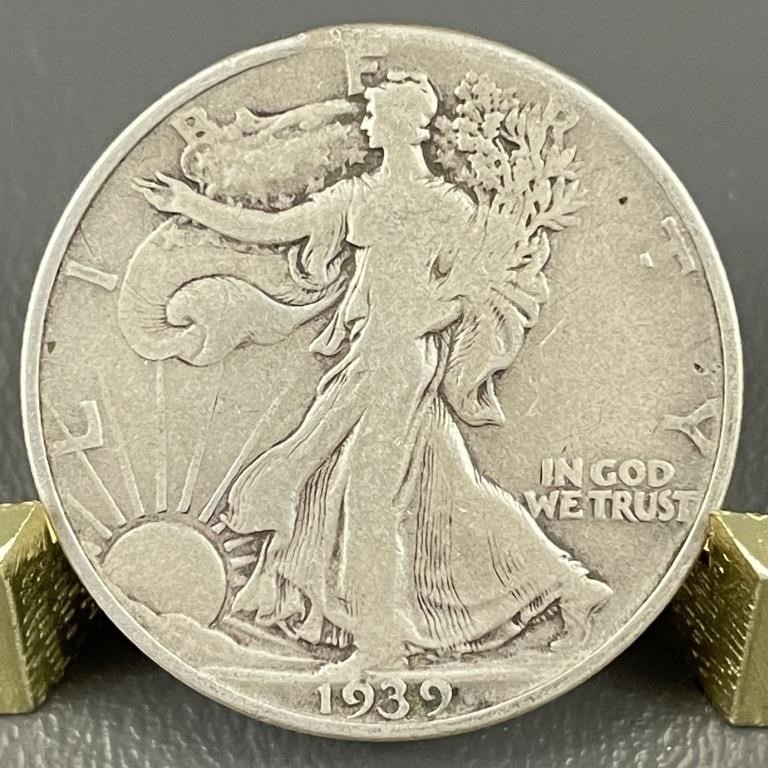 1939 Walking Liberty Silver (90%) Half Dollar