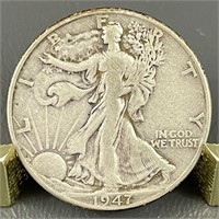 1947 Walking Liberty Silver (90%) Half Dollar