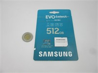 Carte micro SD avec adapteur Samsung 512gb