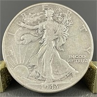 1943 Walking Liberty Silver (90%) Half Dollar