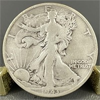 1943-D Walking Liberty Silver (90%) Half Dollar
