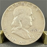 1953 Ben Franklin Silver (90%) Half Dollar