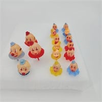 16 Vintage Clown Cake Toppers