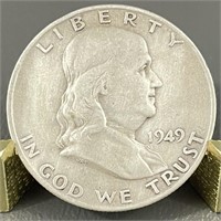 1949-D Ben Franklin Silver (90%) Half Dollar