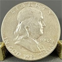 1952 Ben Franklin Silver (90%) Half Dollar