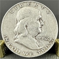 1952D Ben Franklin Silver Half Dollar (90%)