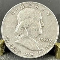 1960D Ben Franklin Silver Half Dollar (90%)