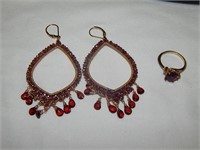 Gold Plated - Filled Garnet & Amethyst Jewelry