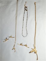 Long Tail Swallow Necklace & Earrings, etc