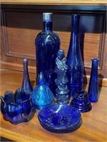 Cobalt Blue Bowls & Bottles