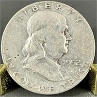 1952S Ben Franklin Silver Half Dollar (90%)
