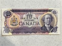 1971 Cdn Multi-Colored $10 Bill