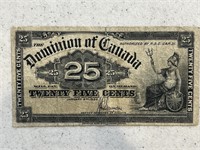1900 Cdn 25 Cent Paper Money