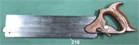 GEO. H. BISHOP Wuest Patent "Tenon or Back Saw"