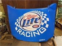 Miller Lite Racing Hood/Sign