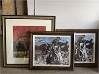 $199 Lot of 3 Horse / Cowboy Pics from Hotel