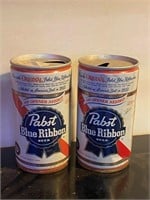 2 Pabst Blue Ribbon Cans