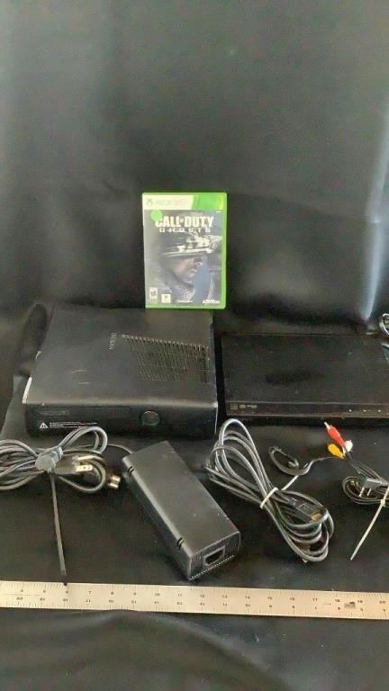 Xbox 360,  all of Duty game, HDMI cord, Sony DVD