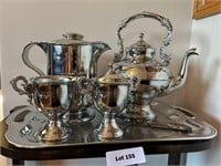 Silver tea Set and tray - Water Jug Not silver