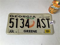 Georgia License Plate