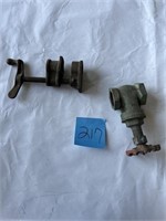 Pipe clamp and brass valve