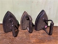 3 Antique Irons (Cast Iron)