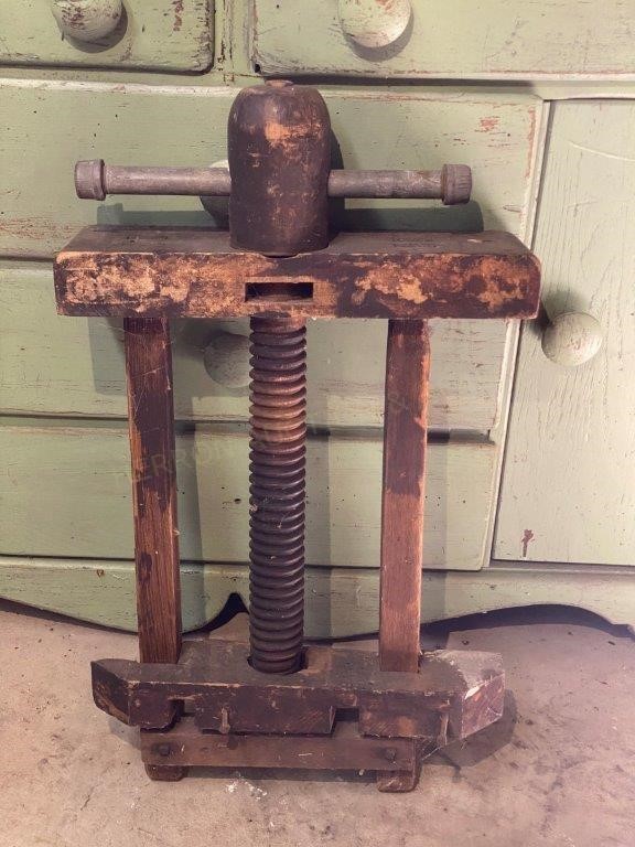 Antique Wooden Vise