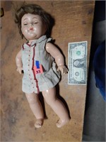 Sleeping/ Awake Vintage Hard Plastic Baby Doll 16"
