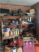 All Gas Cans, Tools & Contents on and around