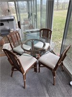 Glass Top Table & 4-Chairs