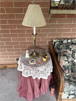 End Table with Floor Lamp