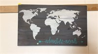World map picture 36x21