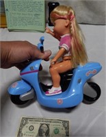 Mattel 2001 Doll on Scooter
