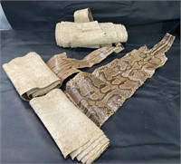 (4) Rolls of VTG Snakeskin Leather