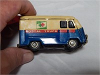 Vintage Tin Small Postal Truck