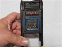 Cast Iron US Mail Box Coin Bank (Black)