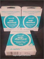 3 Circle K Anti-Diarrheal 2mg 4 Caplets per box