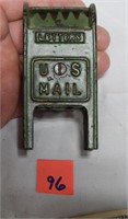 Cast Iron US Mail Box Coin Bank (Green)
