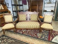 Antique Sofa & Chairs on Casters