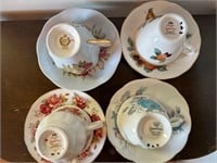 Queen Anne - 8pc China cup Lot
