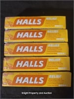 5 Halls Yellow Honey Lemon 9 Srops per package